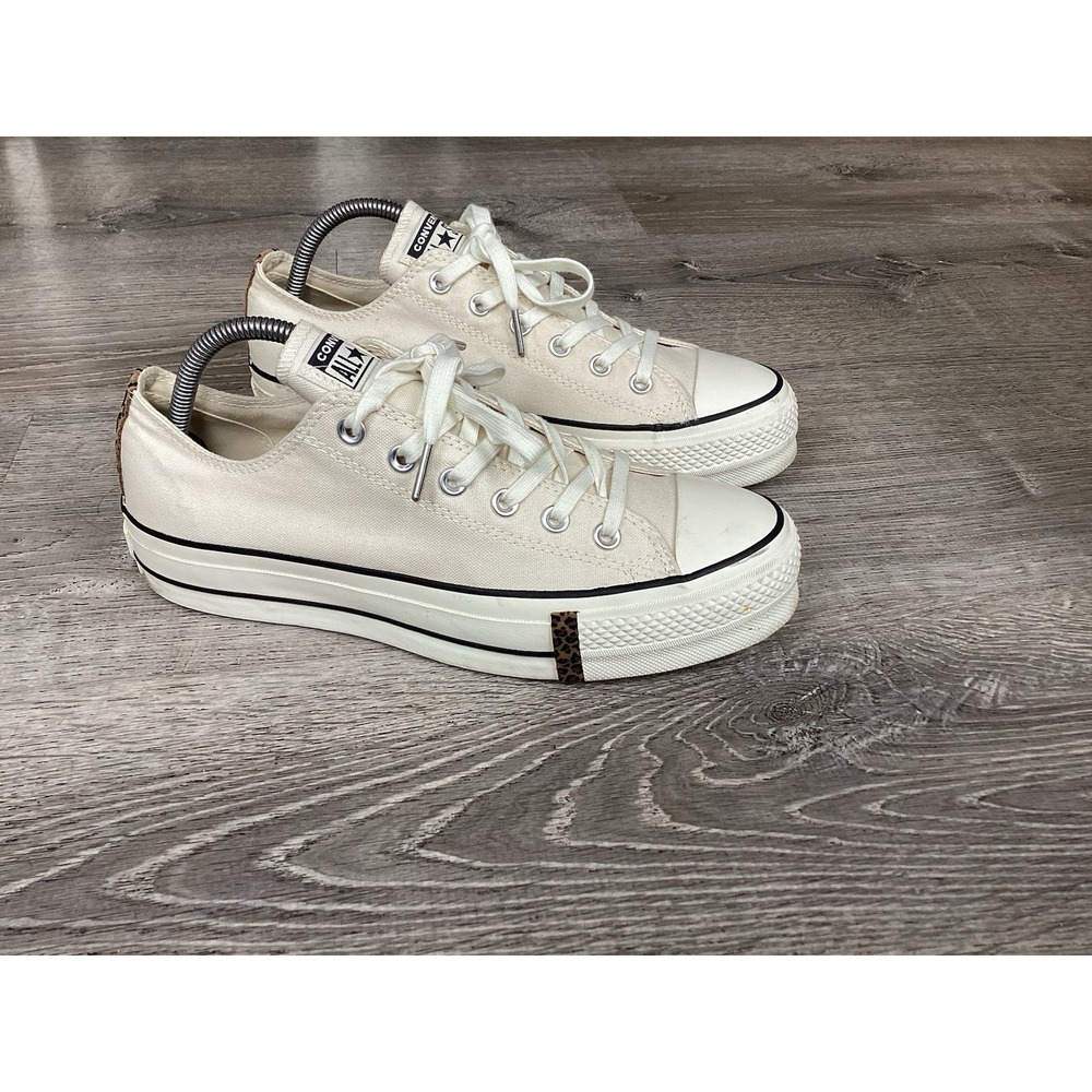 Converse CTAS Platform Lift Ox Low 565626C Size 10 Natural Ivory/Egret